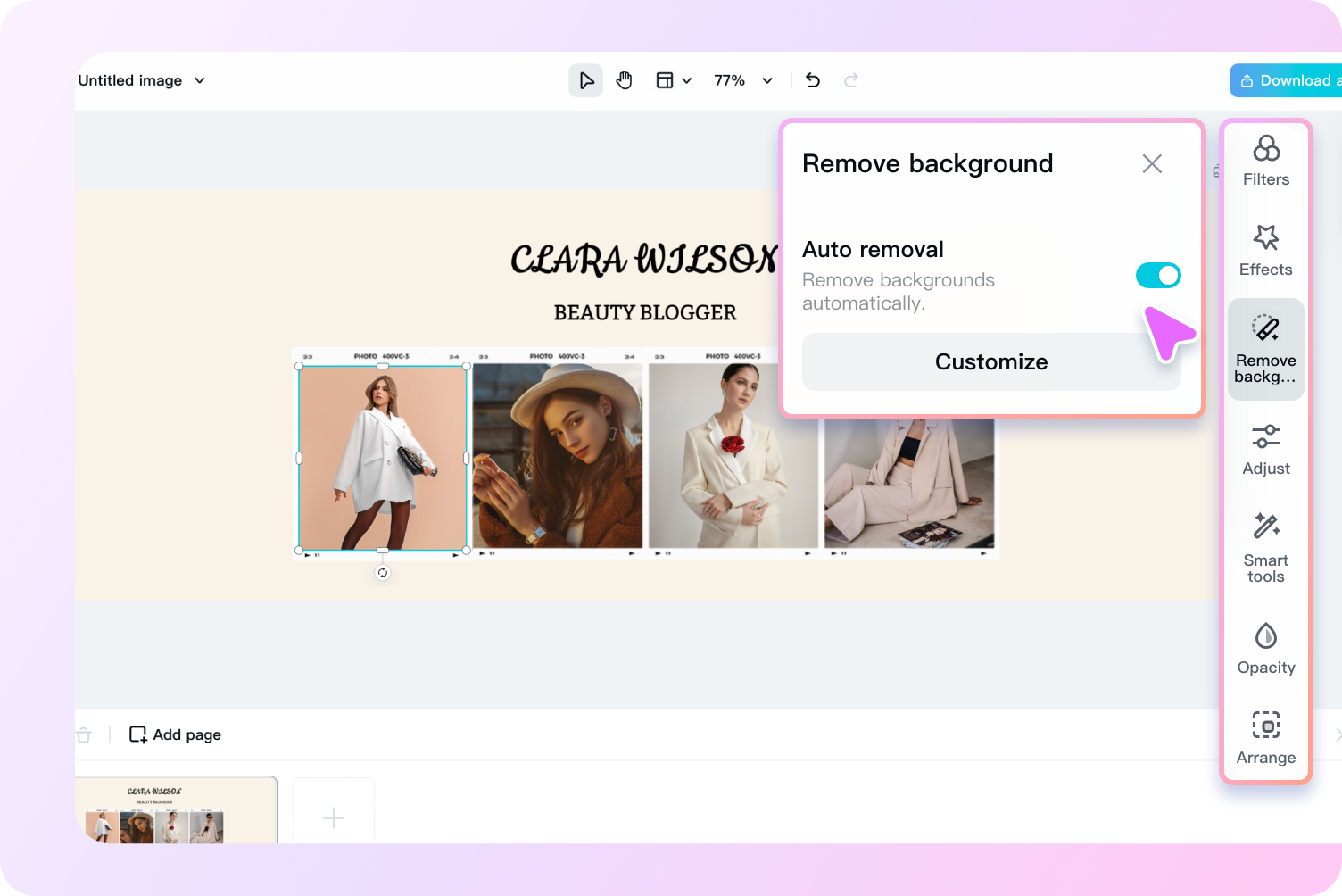 Customize your banner design